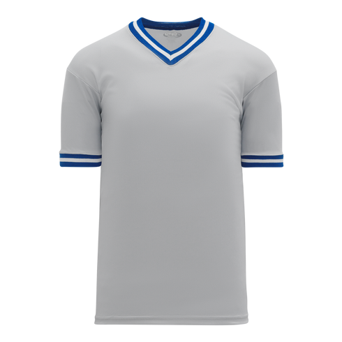 Athletic Knit V-Neck Baseball Jersey with Knitted Trim (BA1333)